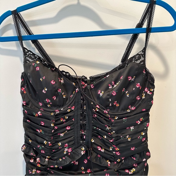 FOR LOVE & LEMONS Pansy Floral Mini Dress Size M - Picture 8 of 14